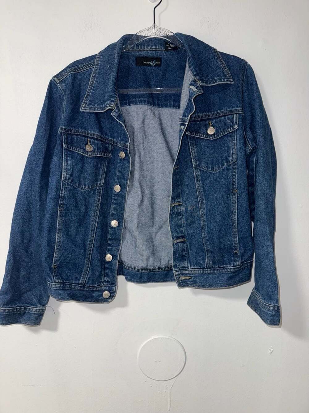 Chelsey & Jack Women's Blue Denim Trucker Jacket Size M